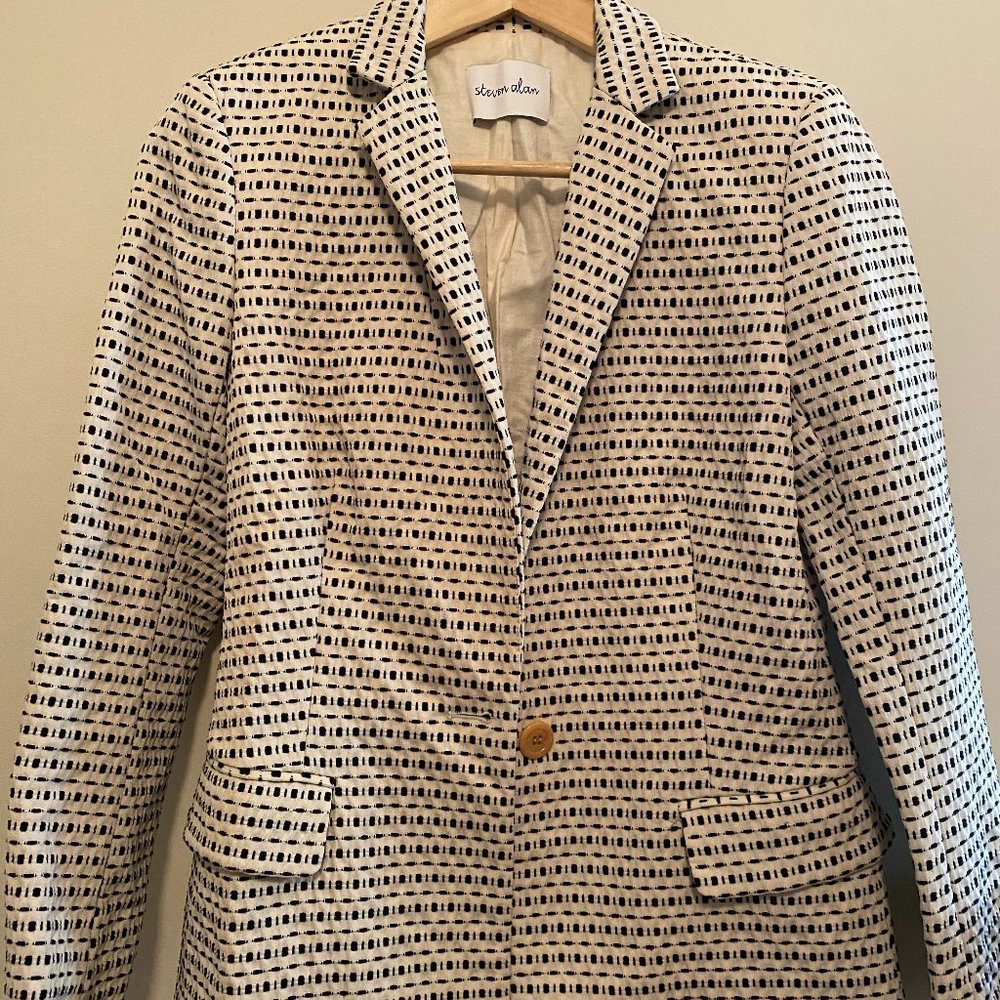 Steven Alan White and Black Blazer Size 4